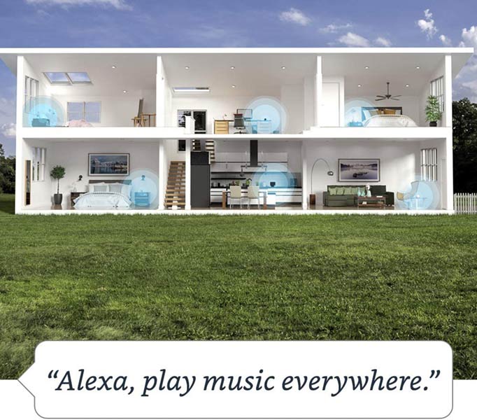 Amazon Echo smart home device to listen to music