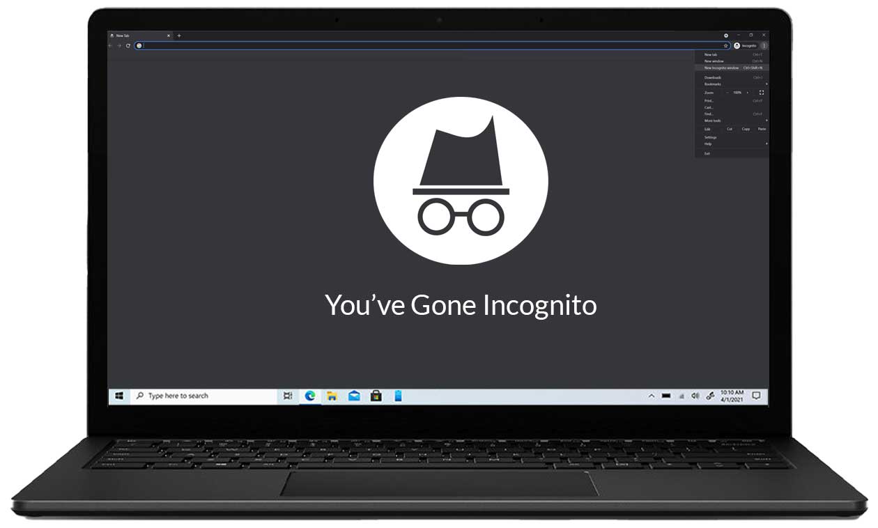 Windows browser in Incognito Mode